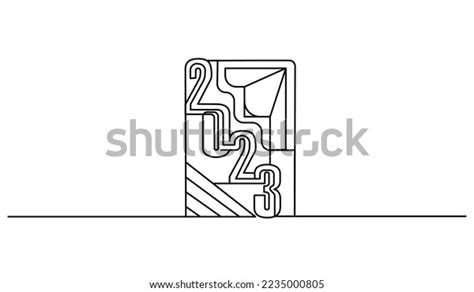 2023 Continuous Lines Maze Design New Stock Vector (Royalty Free ...