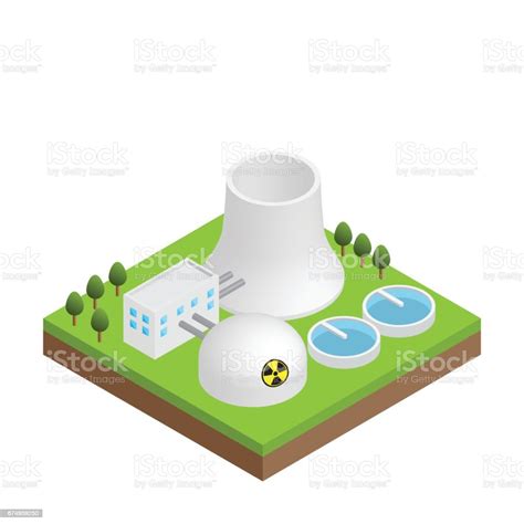 Simple Isometric Nuclear Power Plant Stock Illustration Download Image Now Isometric