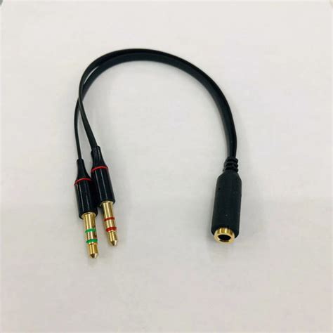 Jual Splitter Audio Jack 3 5mm Female Ke Dual 3 5mm Male HiFi Mic Hear