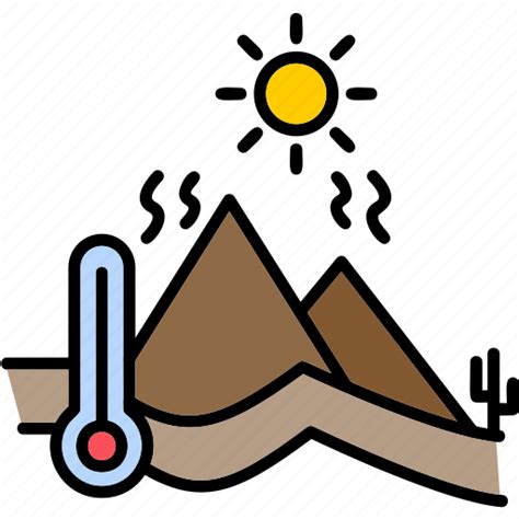 Hot Weather Climate Forecast Temperature Thermometer Warm Icon