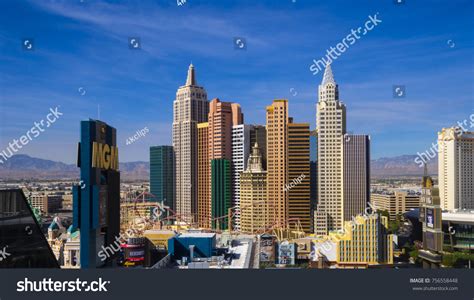 Skyline Las Vegas Strip Aerial View Stock Photo 756558448 | Shutterstock