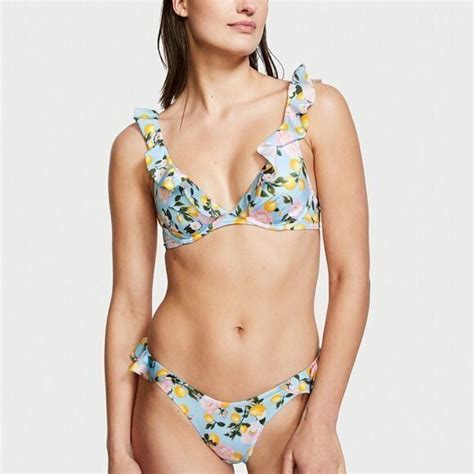 Victoria S Secret Swim Victorias Secret Pc Bikini Swim Set D Ruffle Bikini Large Bottom
