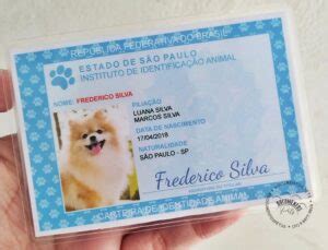 Identidade Rg Pet Novo Modelo Impresso Documentos Pets