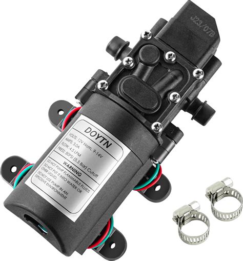 12V DC Fresh Water Pump With 2 Hose Clamp 12 Volt Diaphragm Pump Self