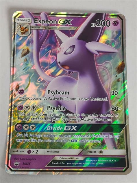 Pokemon Jumbo Oversized Espeon GX SM35 Promo Card Values MAVIN