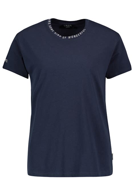 Sublevel Damen T Shirt Mit Bedrucktem Kragen Fashion5