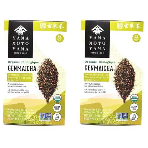 Japanese Yamamotoyama Organic Genmaicha Premium Green Tea 2 Pack Total