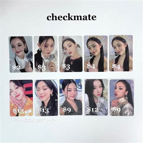 Wts Itzy Assorted Photocards And Pob From Cheshire Checkmate Cil Era