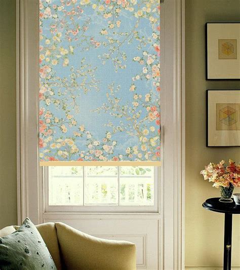 Romantic Floral Printed Fresco Wall Art Technique Custom Made Fl19 Window Roller Blind