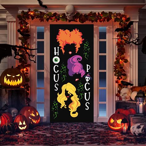 Halloween Hocus Pocus Banners Decorations Porch Signs Halloween Hanging Vertical