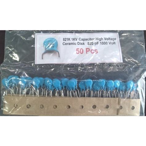 Jual Qty Pcs Pf Kv Capacitor High Voltage Ceramic Disk Shopee