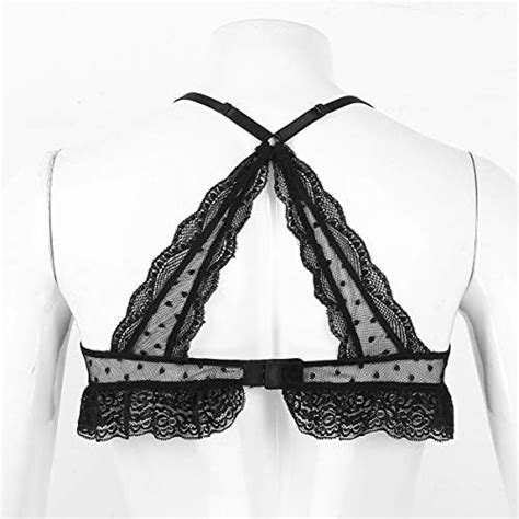 Yoojia Herren B Stenhalter Spitze Mesh Bh Bra Bikini Oberteil M Nner