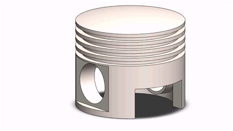 Design Piston Head In Solidworks By Cad Design Youtube