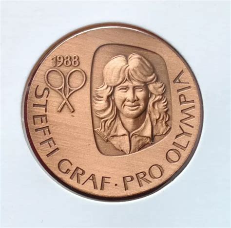 MEDAILLE STEFFI GRAF Pro Olympia 1988 Seoul 1988 Cu EUR 18 50