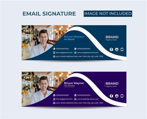 Premium Vector Free Email Signature Template Design Or Email Footer