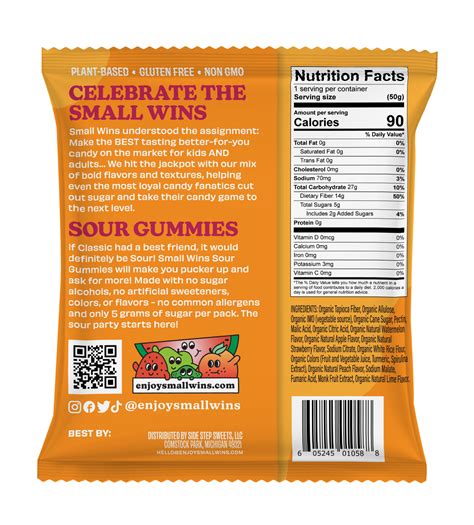 Sour Mix Organic All Natural Gummies Small Wins Candy