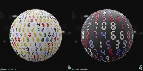 6in1 Procedural Numbers Shaders Blender Market