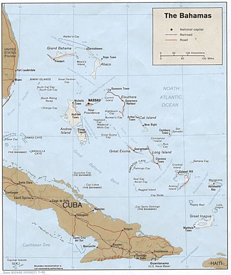 Landkarte Bahamas Reliefkarte Karten Und Stadtpläne