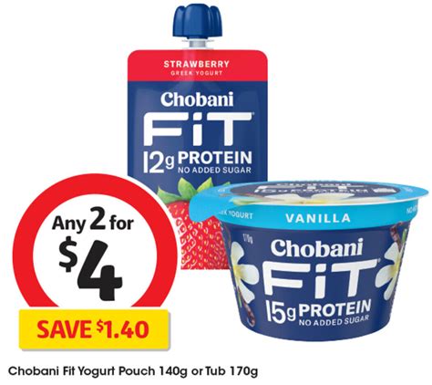 Chobani Fit Yogurt Pouch G Or Tub G Offer At Coles