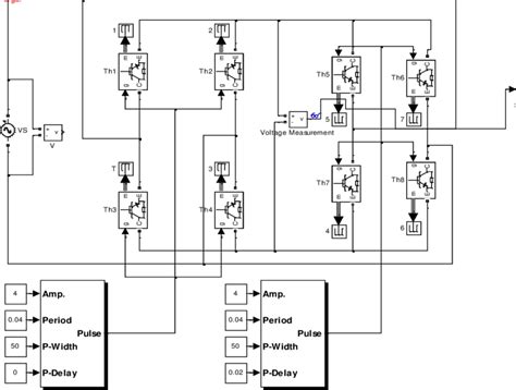 Simulink Model Of A Single Phase To Single Phase Cycloconverter