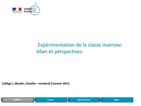 Pdf Expérimentation De La Classe Inversée Bilan Et Perspectives