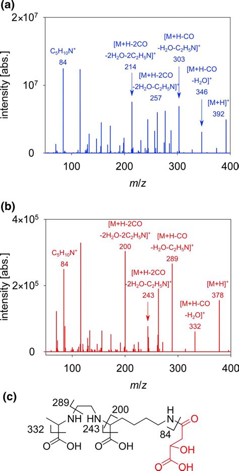 Mass Spectrometry Msms Analysis Of The Identified Rhizobactin B A