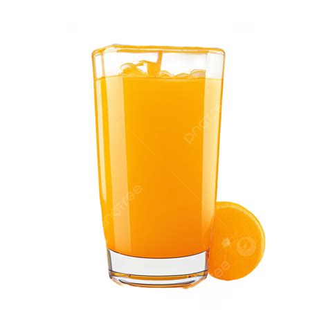 Um Copo De Suco De Laranja Fresco Imagens Transparentes De Fatia