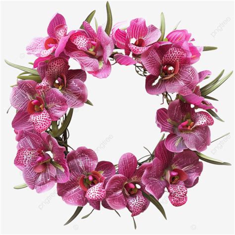 Pink Vanda Miss Joaquim Orchid Wreath Miss Singapore Orchid PNG