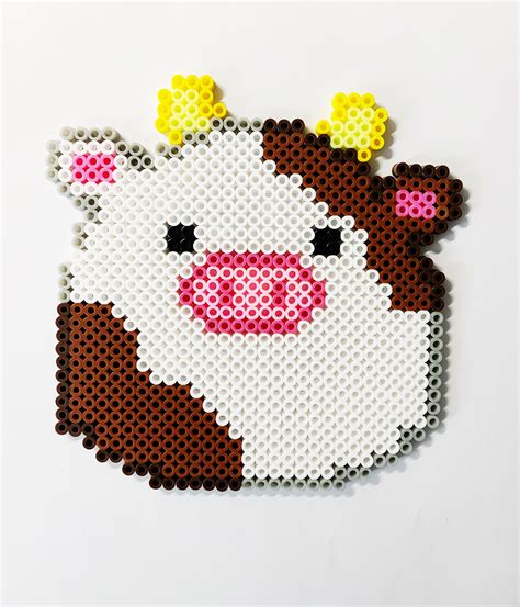 Squishmallows Cow Perler Bead Wall Hanging Sprite Etsy