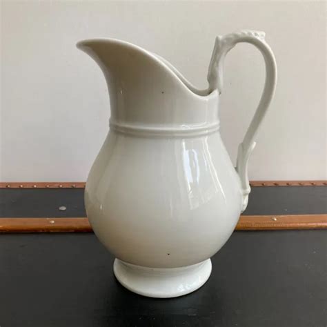 ANCIEN PICHET BROC Carafe Porcelaine de Paris XIXeme Prise Tête d