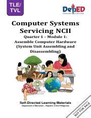 Q Tle Computer Systems Servicing Ncii Module Pdf Tle Tvl Computer