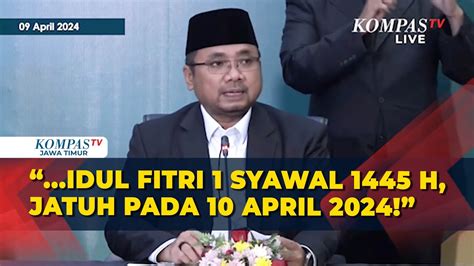 FULL Menag Yaqut Cholil Qoumas Umumkan Hasil Sidang Isbat 1 Syawal