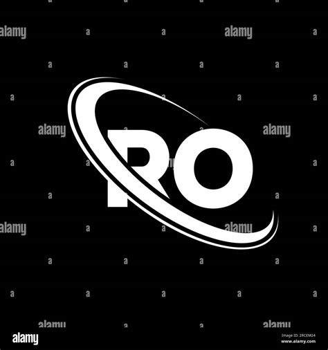 Logotipo RO Diseño R O Letra RO blanca RO R O letter logo diseño