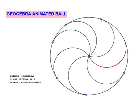 A GEOGEBRA ANIMATED BALL GeoGebra