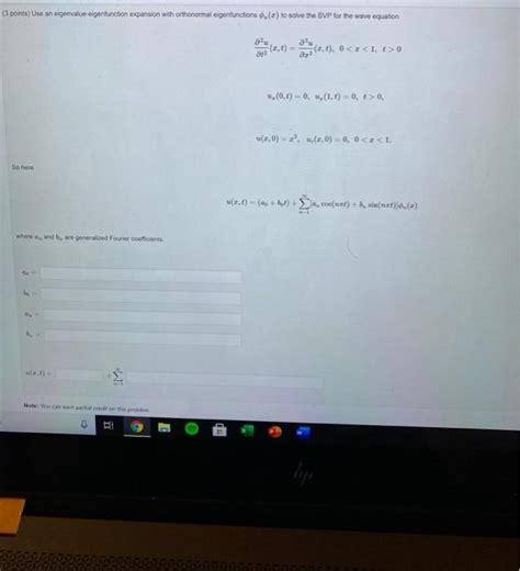 Solved Points Use An Eigenvalue Eigenfunction Expansion Chegg