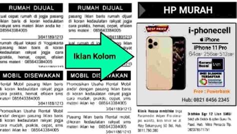 12 Contoh Iklan Kolom Pengertian Ciri Ciri Dan Gambarnya NBKomputer