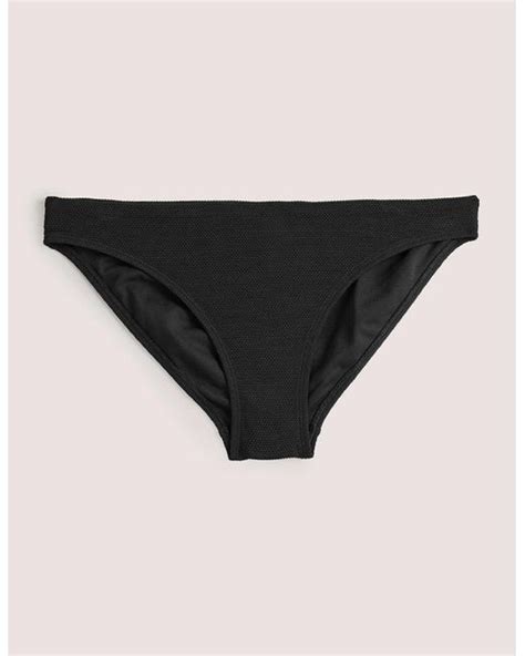 Boden Classic Texture Bikini Bottoms In Black Lyst