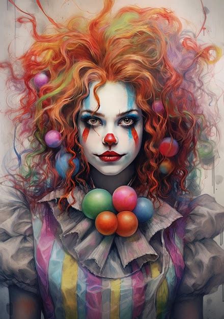Un Dibujo De Un Payaso Con Una Cara De Payaso Pintado Con Las Palabras