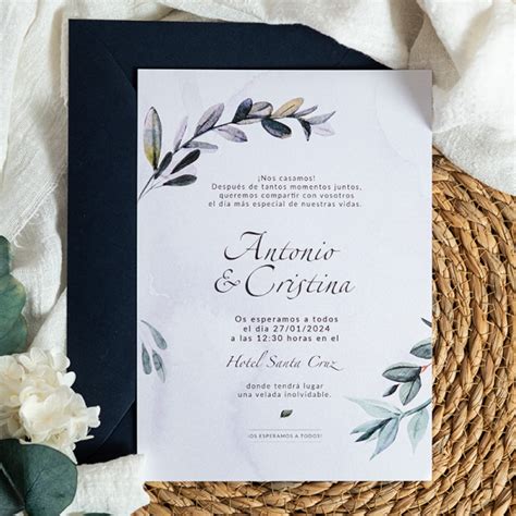 Invitación de boda Olive Elegance