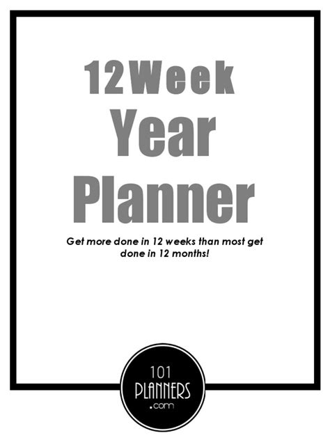 12 Week Year Planner | PDF