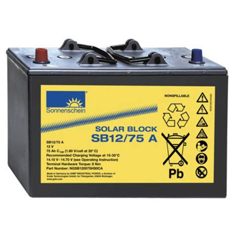 Exide Sonnenschein Solar Block Sb A Blei Akku Mit A Pol V