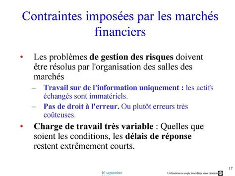 Cours De March S Financiers Les Salles Et Les M Tiers De March S