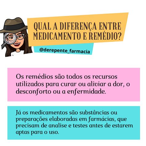 Qual é a Diferença Entre Medicamento e Remédio vivendobauru br