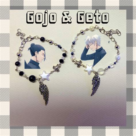 Jujutsu Kaisen Gojo And Geto Matching Bracelets Jjk Couple Bracelets