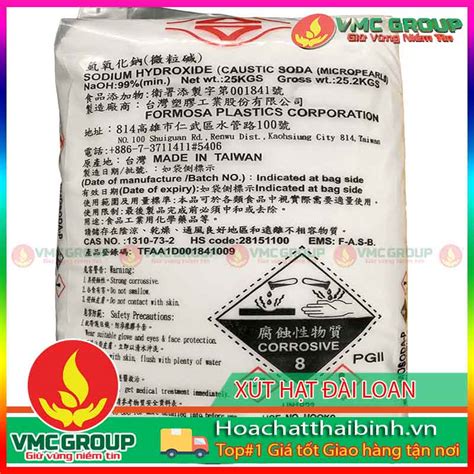 CUNG CẤP SODIUM HYDROXIDE 99 NAOH ĐÀI LOAN GIÁ TỐT