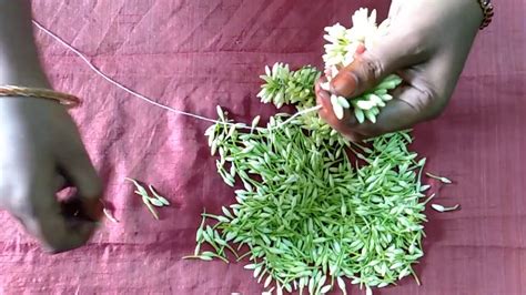 How To Make Jasmine Flower Garland In Tamil Easy Method To String