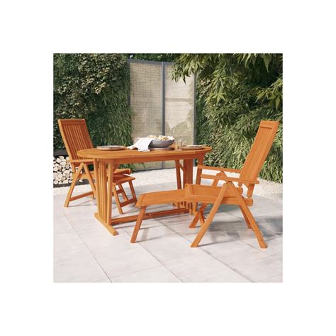 Chaises De Jardin Pliables Repose Pieds Pcs Eucalyptus Massif Prix