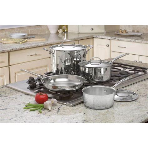 Cuisinart Chef S Classic 7 Piece Cookware Set In Stainless 77 7 The Home Depot