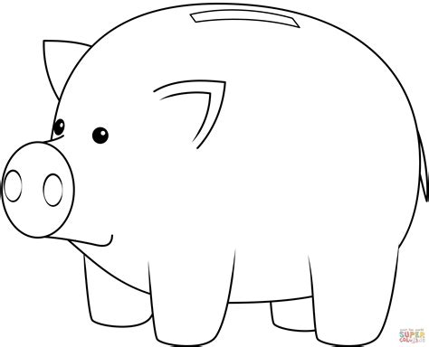 Piggy Bank coloring page | Free Printable Coloring Pages