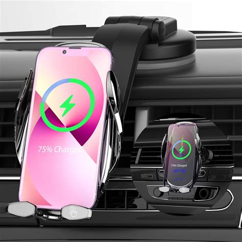 Wireless Car Charger Dbassinger 15w Qi Fast Charging Auto Clamping Car